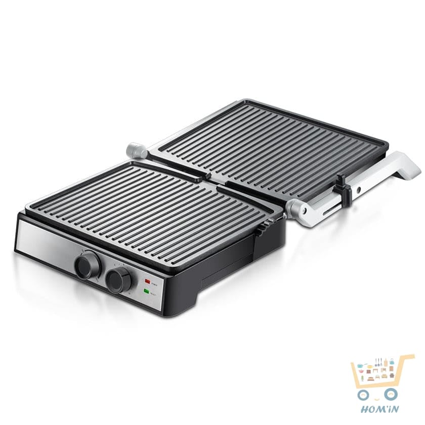 Grill Plancha Électrique RAF R.2326 – 1400W | Revêtement Antiadhésif | Double Cuisson 180°