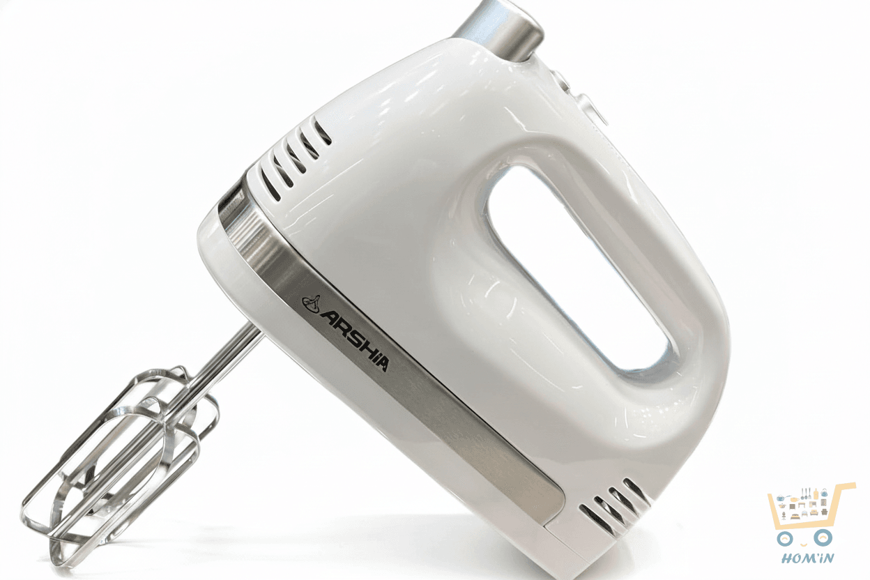 Batteur Électrique ARSHIA – Fouet & Pétrin Inclus | Compact & Ergonomique